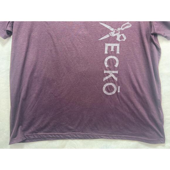 Marc Ecko T-Shirt Men’s Size XXL V-Neck Purple Cut Sew Large Logo Graphic Tee - Picture 8 of 14